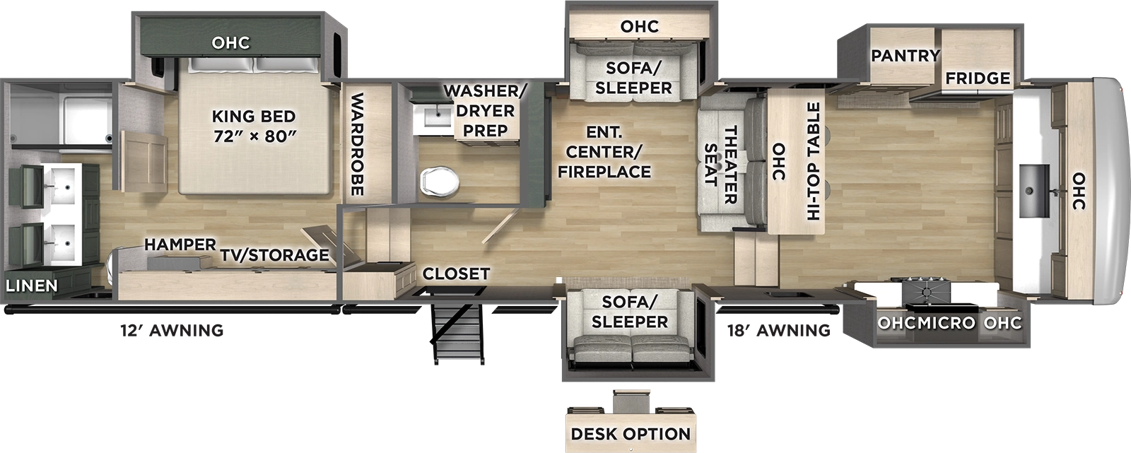 Columbus 388FKH Floorplan